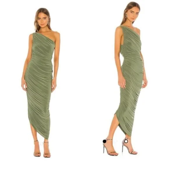 strapless open back dress One Shoulder Bodycon Maxi Dress in Blue main image 0
